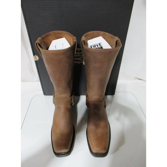 Women's Frye Harness 12R Biker Motorcycle Tall Boots Tan Size 8 Made In USA - Picture 5 of 9